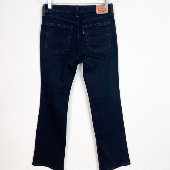 LEVIS BLACK SUPERLOW BOOT CUT JEANS WOMENS SZ 29 - Picture 3 of 4